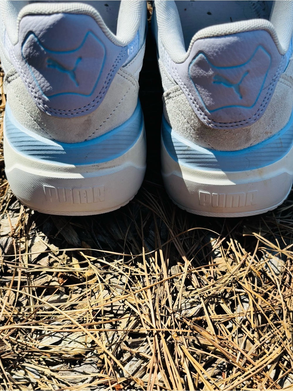 Puma Trinity 2 Lifestyle in white in light blue & purple accents size 10 - Picture 6 of 11